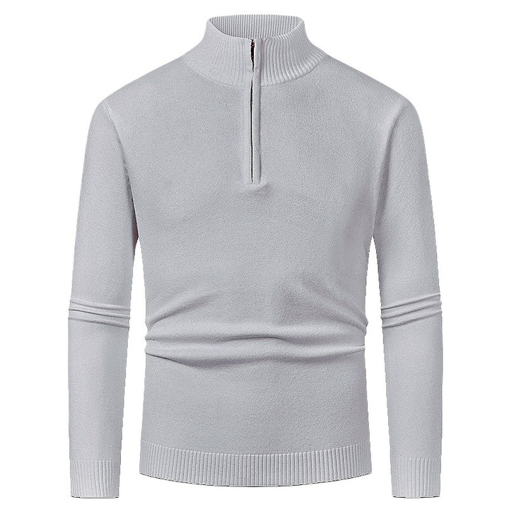 Herren Pullover mit hohem Kragen und Reißverschluss Drune