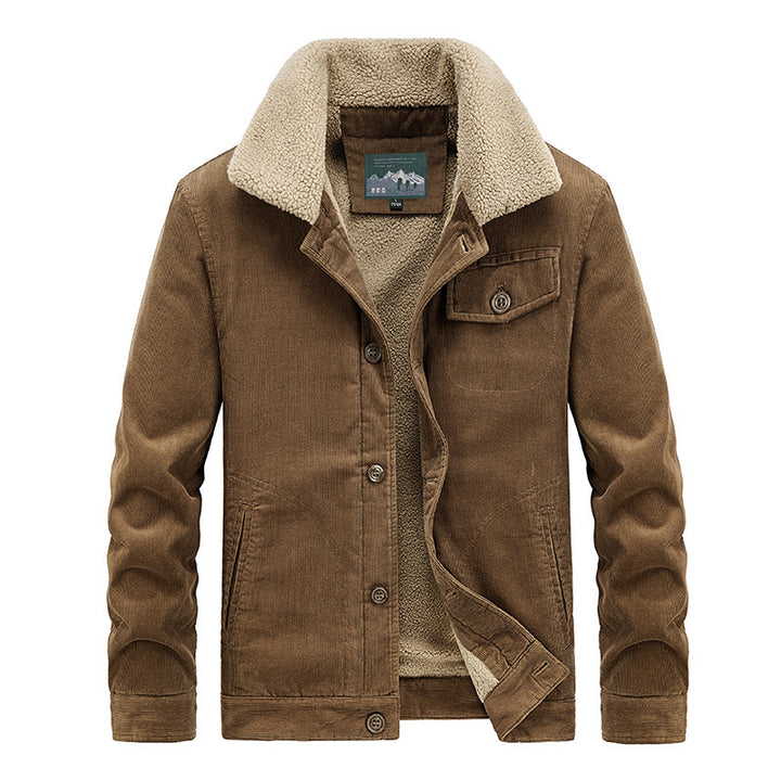 Herren Lässige Flanelljacke mit Warmfutter Drune