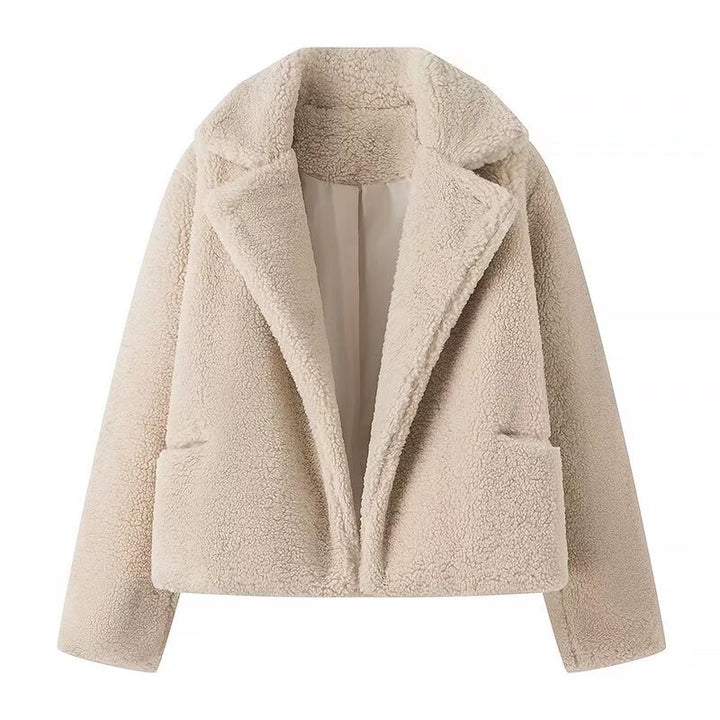 Damen Kuschelige Plüschjacke im eleganten Oversized-Stil Drune