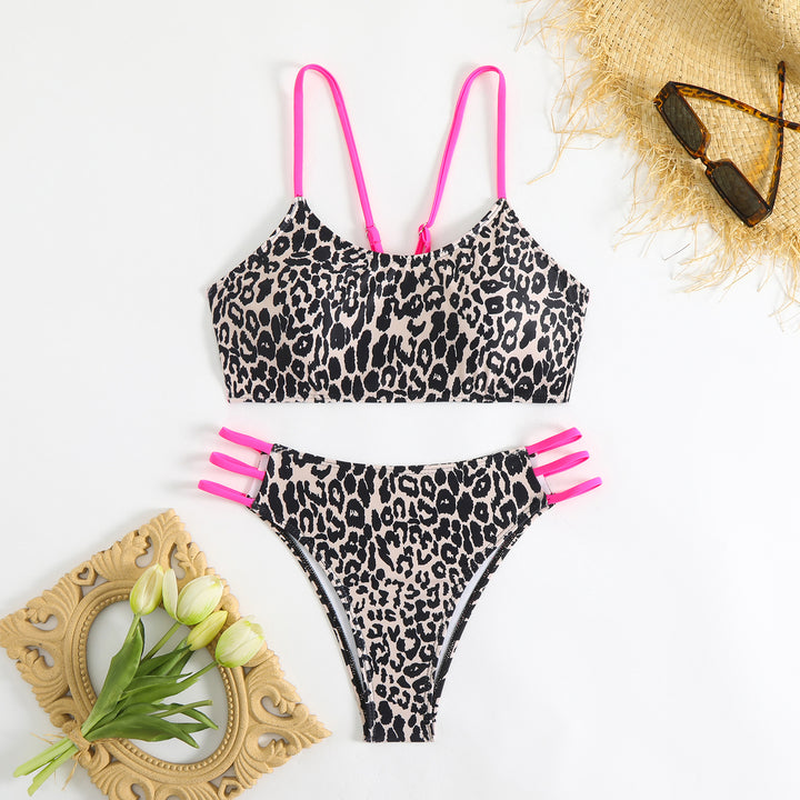 Damen Trendiges Bikiniset mit raffinierte Riemen Drune