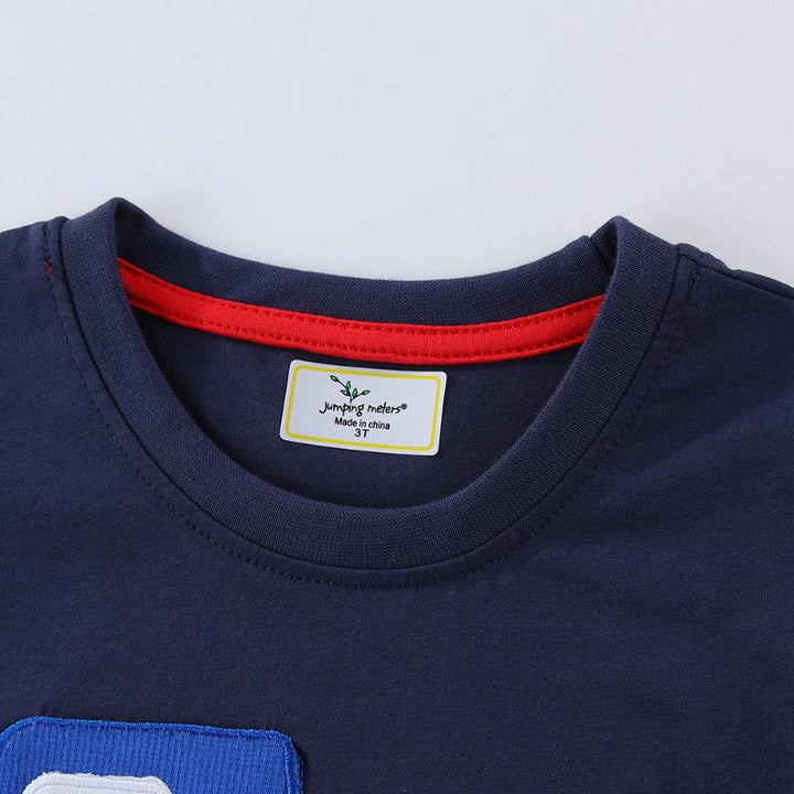 Jungen T-Shirt mit robustem Pionierfahrzeug-Applikation Drune