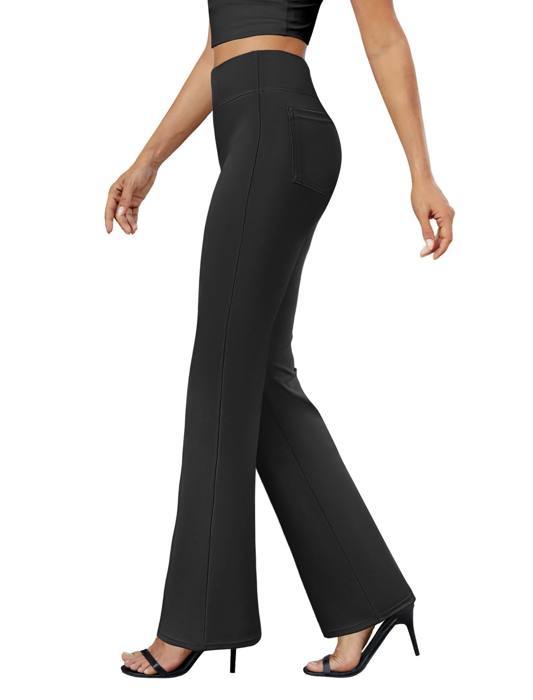 Damen Hochtaillierte Bootcut-Hosen Drune