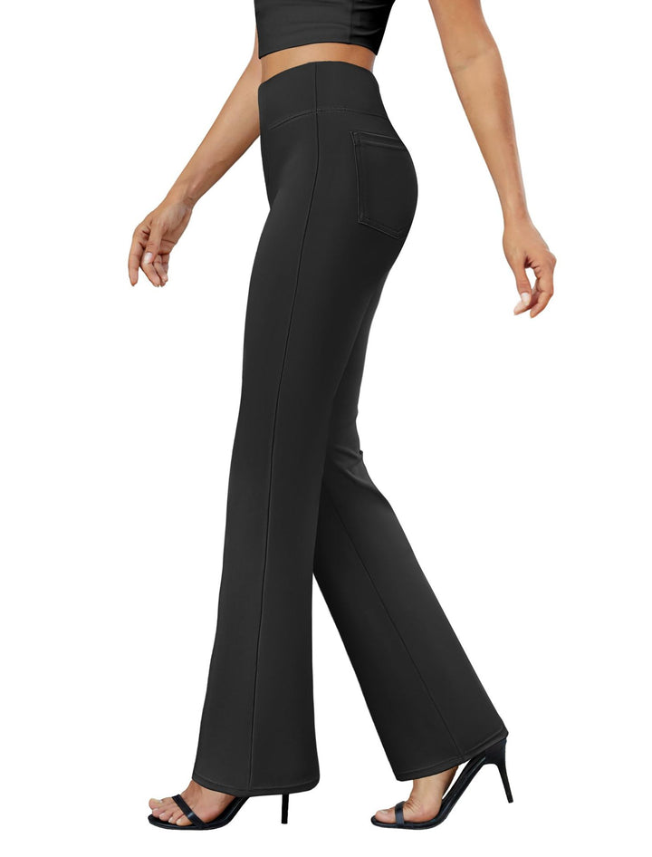 Damen Hochtaillierte Bootcut-Hosen Drune