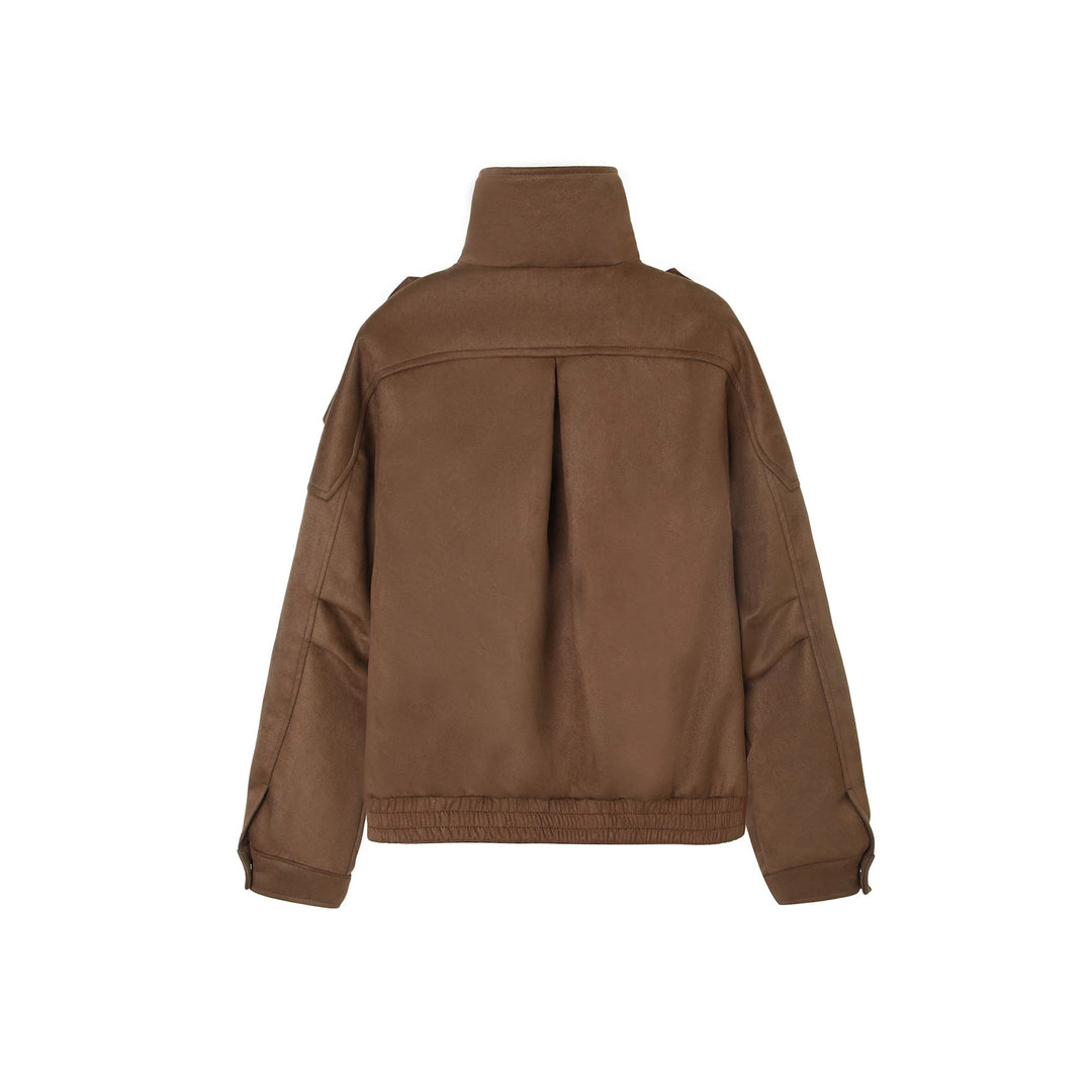 Damen Luxus Kunstleder Jacke Drune