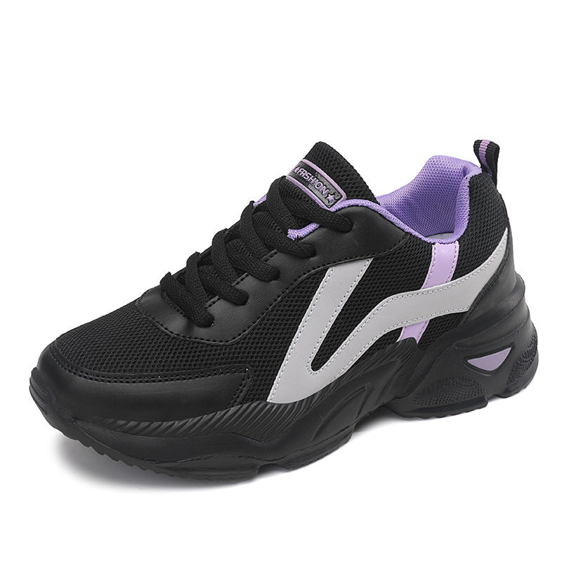 Damen nan gedämpfte Freizeit-Sneaker im Plateaustil mit gepolstertem Komfortkragen, atmungsaktivem Mesh und rutschfestem Profil Drune