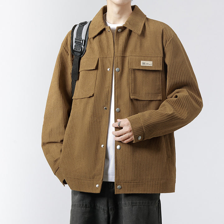 Herren Weiche Cordjacke mit Fleece-Futter Drune
