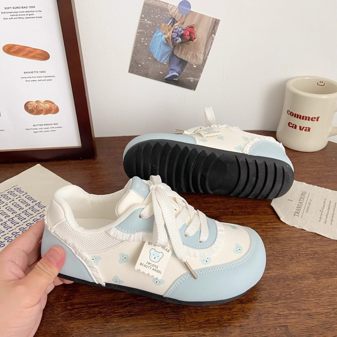 Damen Sneakers mit verspieltem Bärenmotiv und komfortabler Sohle Drune