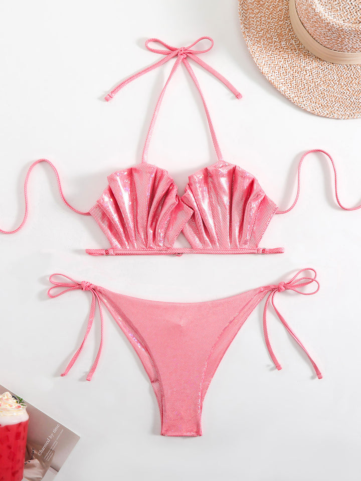 Damen Glamouröser Bikini mit Rüschendesign Drune