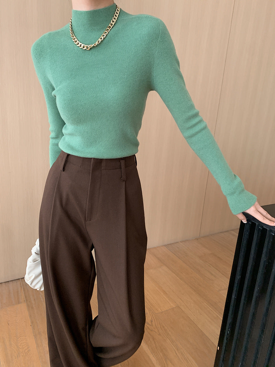Damen Feinstrickpullover mit hohem Kragen und eleganter Passform Drune