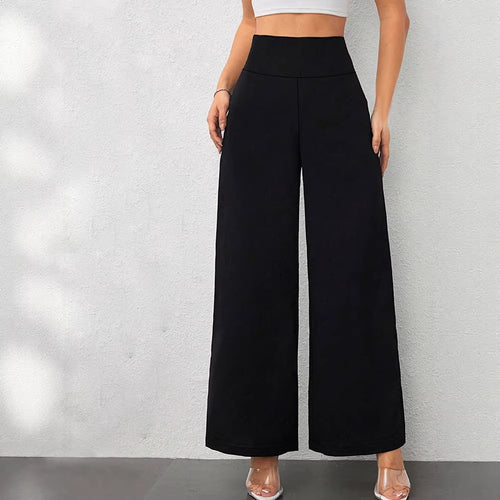 Damen Weite Loungehose aus hochwertigem Material mit elastischem Bund Drune