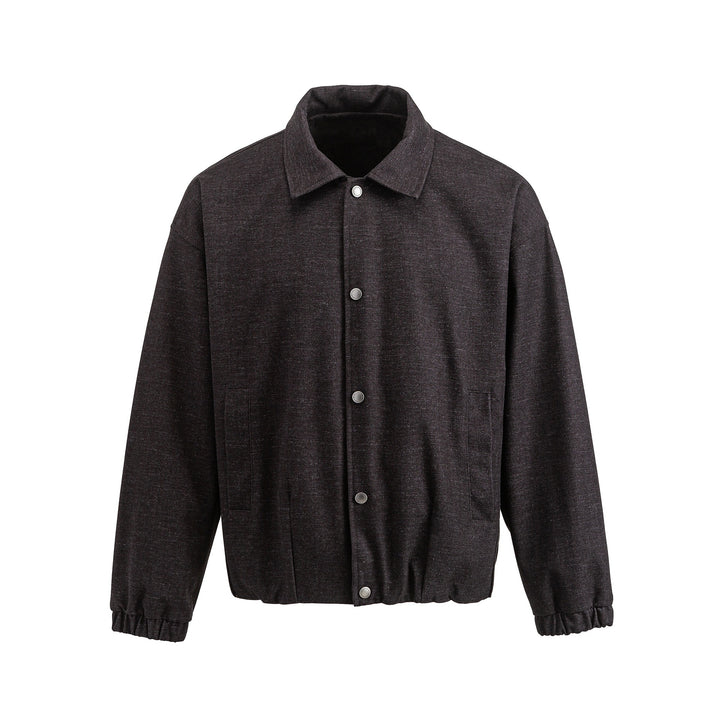 Herren Kurz geschnittener Wollmix‑Blouson mit verdeckter Druckknopfblende Drune