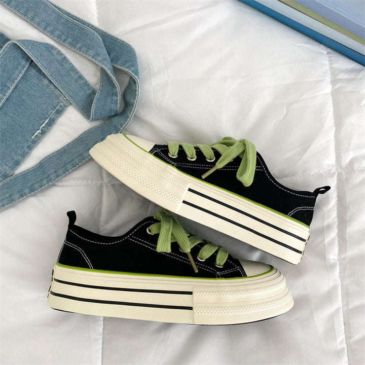 Damen Trendige Sneaker mit dicker Sohle und modischen Details Drune