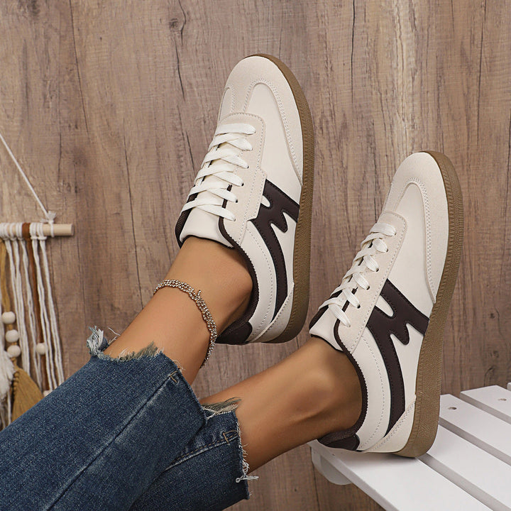 Damen Modische Freizeitsneaker mit atmungsaktiver Obermaterialstruktur und rutschfester Sohle Drune