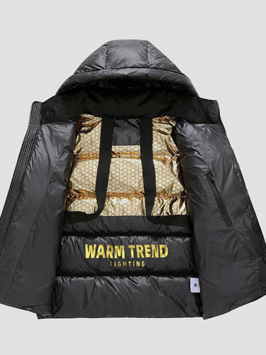 Herren Wattierte Thermo Kapuzen‑Steppjacke mit reflektierender Isolierinnenlage Drune