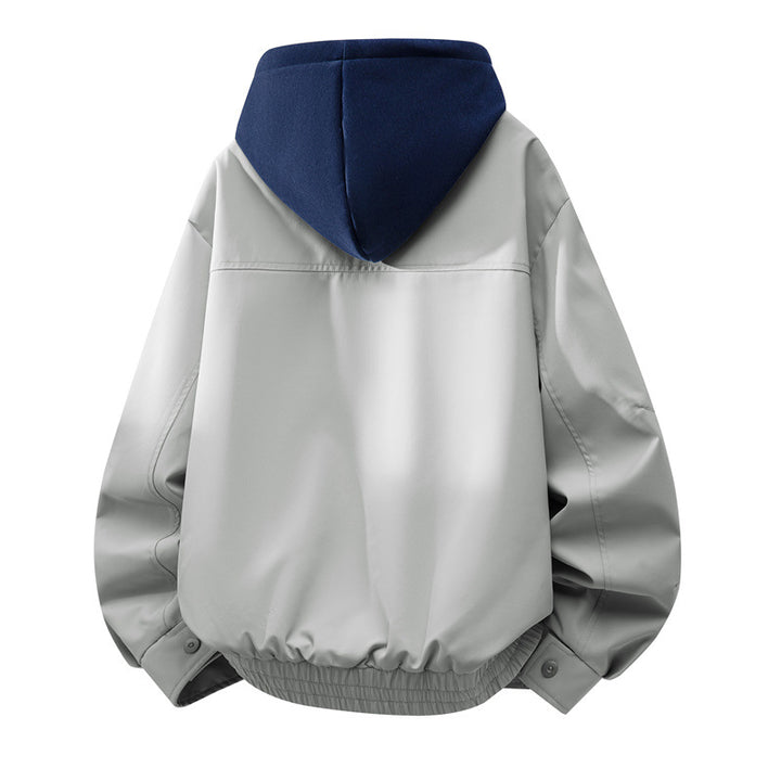 Herren Lässige Hybrid-Jacke mit integriertem Kapuzenlayer und elastischem Saum Drune
