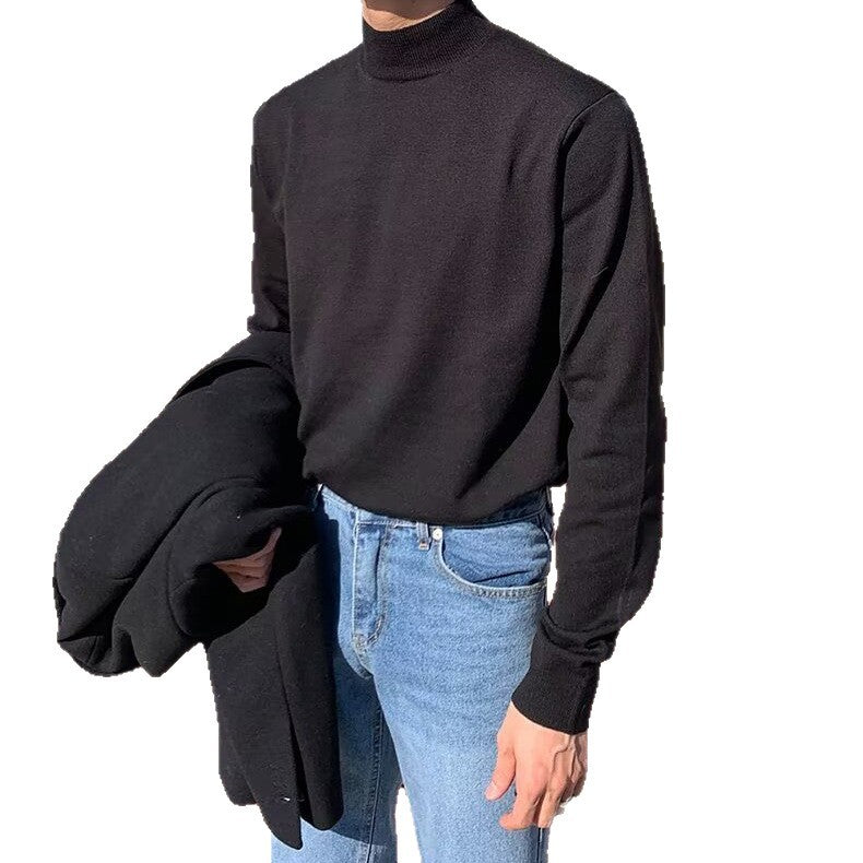 Herren Eleganter Pullover mit Mock-Neck Drune