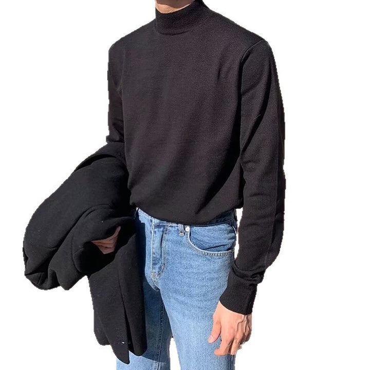 Herren Eleganter Pullover mit Mock-Neck Drune