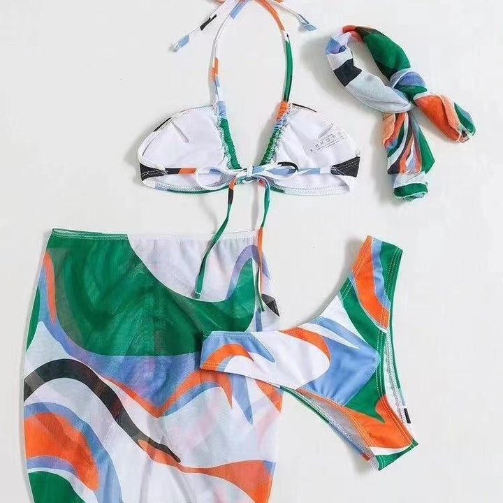 Damen Bikini-Set mit modischem Wickelrock und sportlichem Oberteil Drune