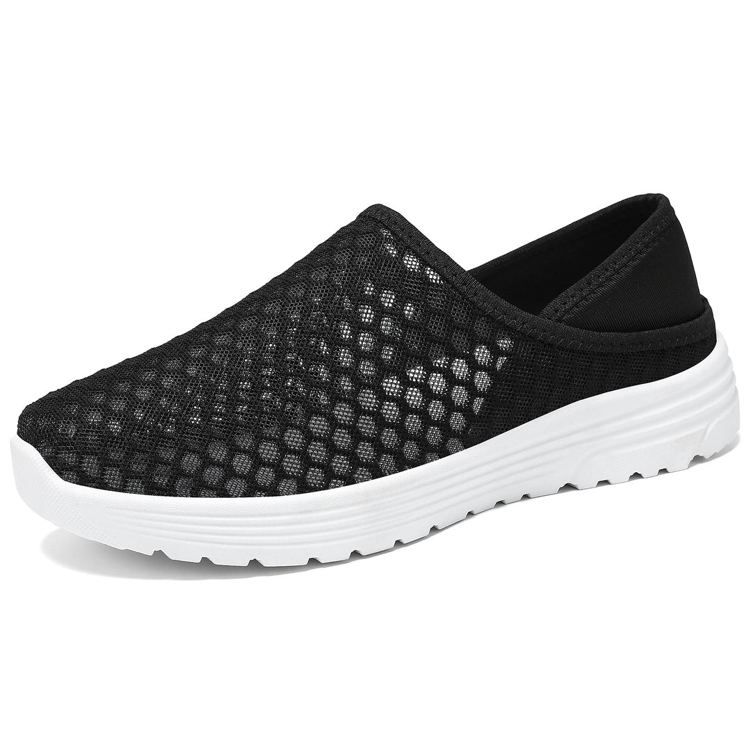 Damen nan atmungsaktive Mesh-Slip-On Clog-Sneaker mit Memory-Fußbett und dämpfender EVA-Sohle Drune