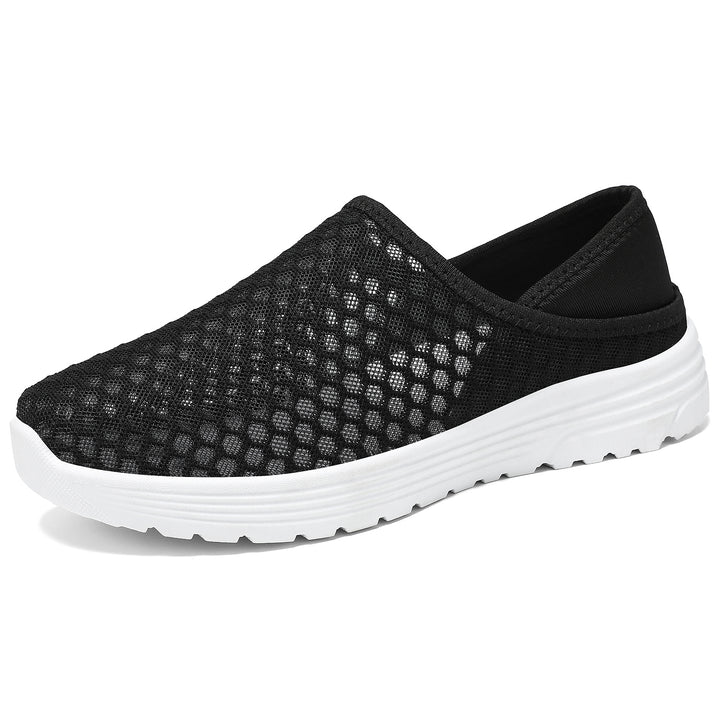 Damen nan atmungsaktive Mesh-Slip-On Clog-Sneaker mit Memory-Fußbett und dämpfender EVA-Sohle Drune