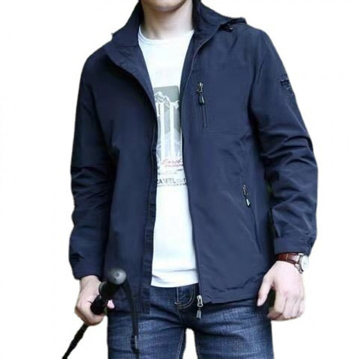 Herren Leichte Freizeitjacke mit hohem Kragen Drune