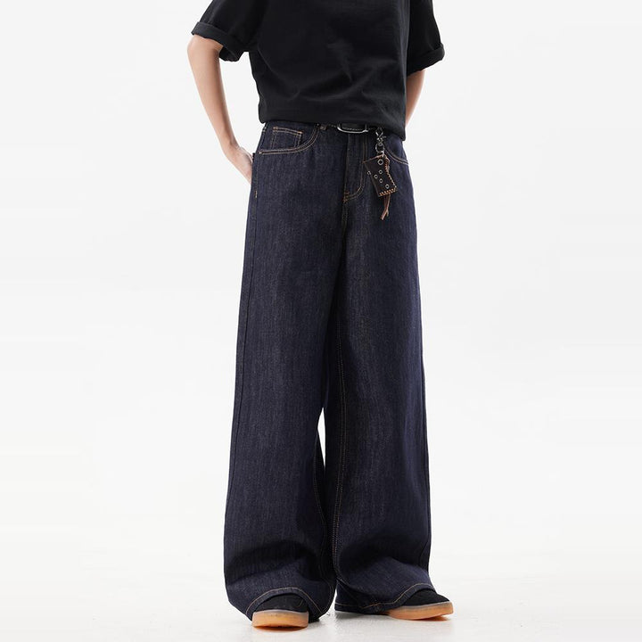 Damen Weit geschnittene Denim-Hose Drune