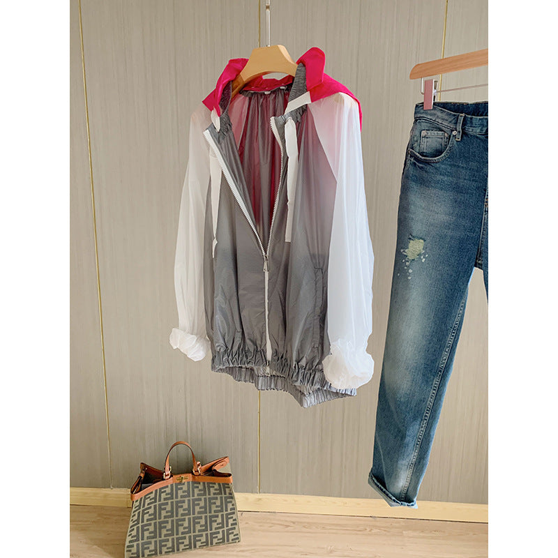 Damen Sportliche Übergangsjacke mit Kapuze Drune