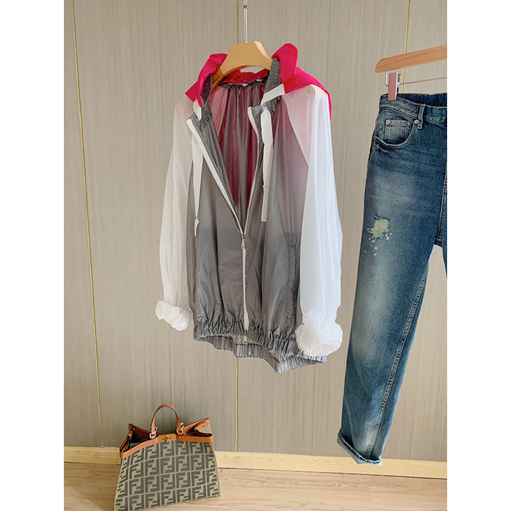 Damen Sportliche Übergangsjacke mit Kapuze Drune