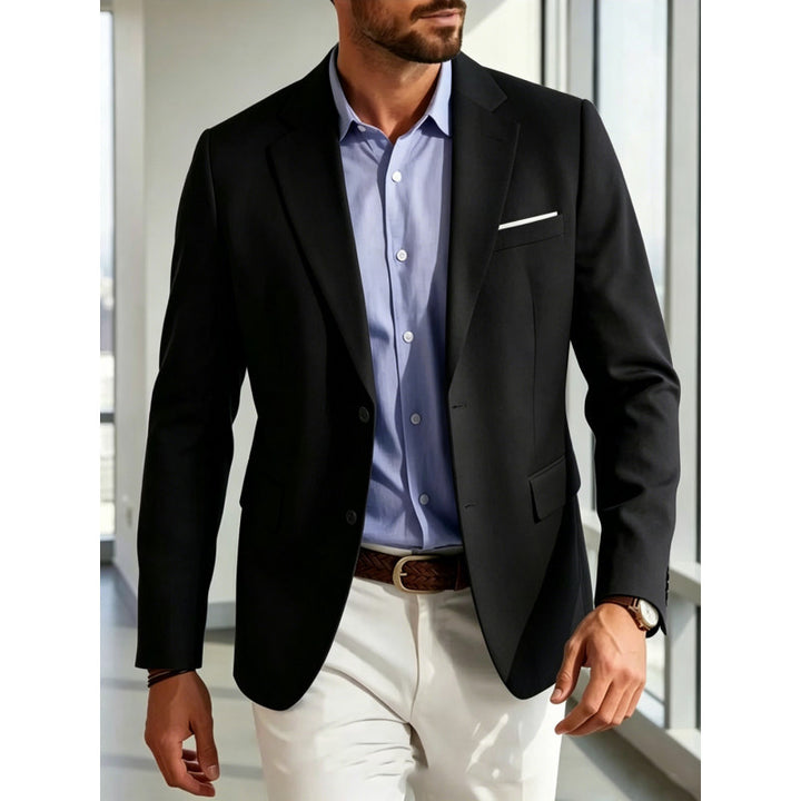 Herren Sommerliches Leinen-Blazer-Sakko mit atmungsaktivem Gewebe und taillierter Passform Drune