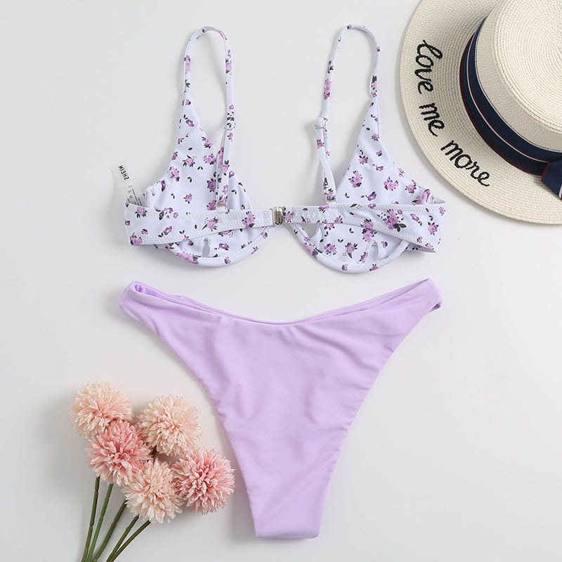 Damen Cup-Bikini-Set mit floralem Design Drune