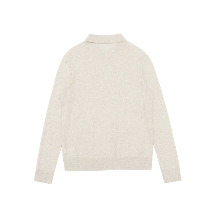 Unisex Feinstrick-Polo-Pullover mit Troyerkragen und geripptem Saum Drune