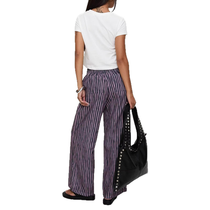Damen Locker geschnittene Streifenhose Drune
