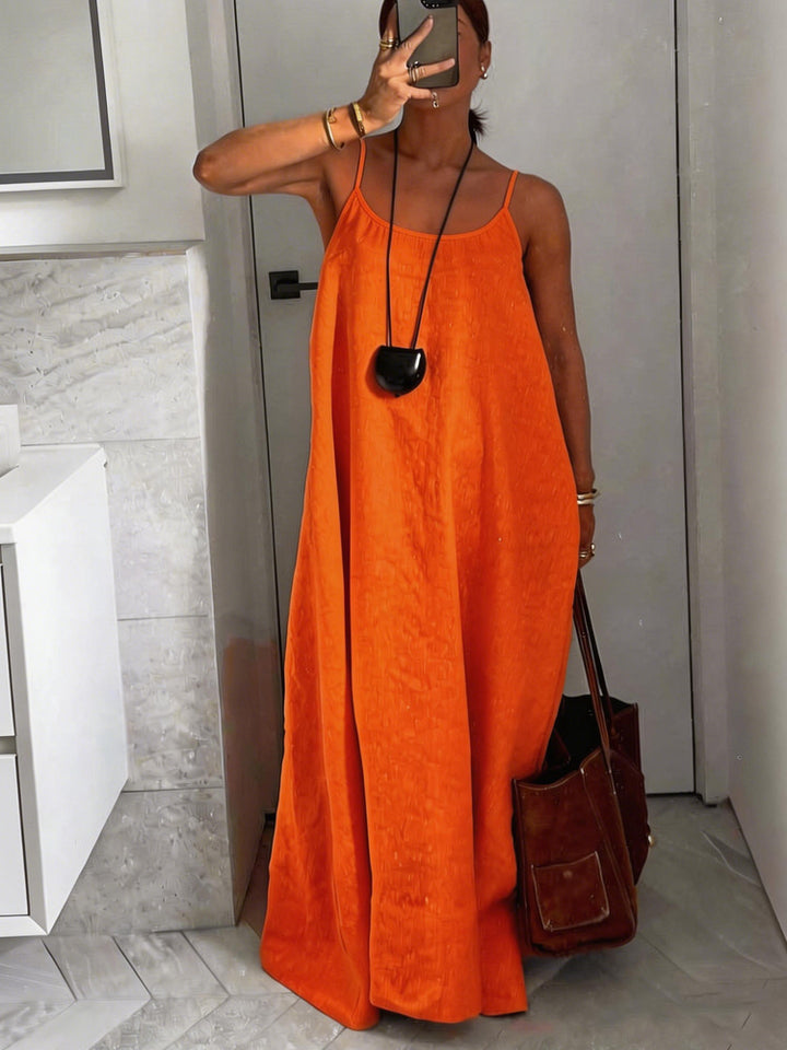 Damen Leichtes Sommerkleid mit tiefem Ausschnitt Drune