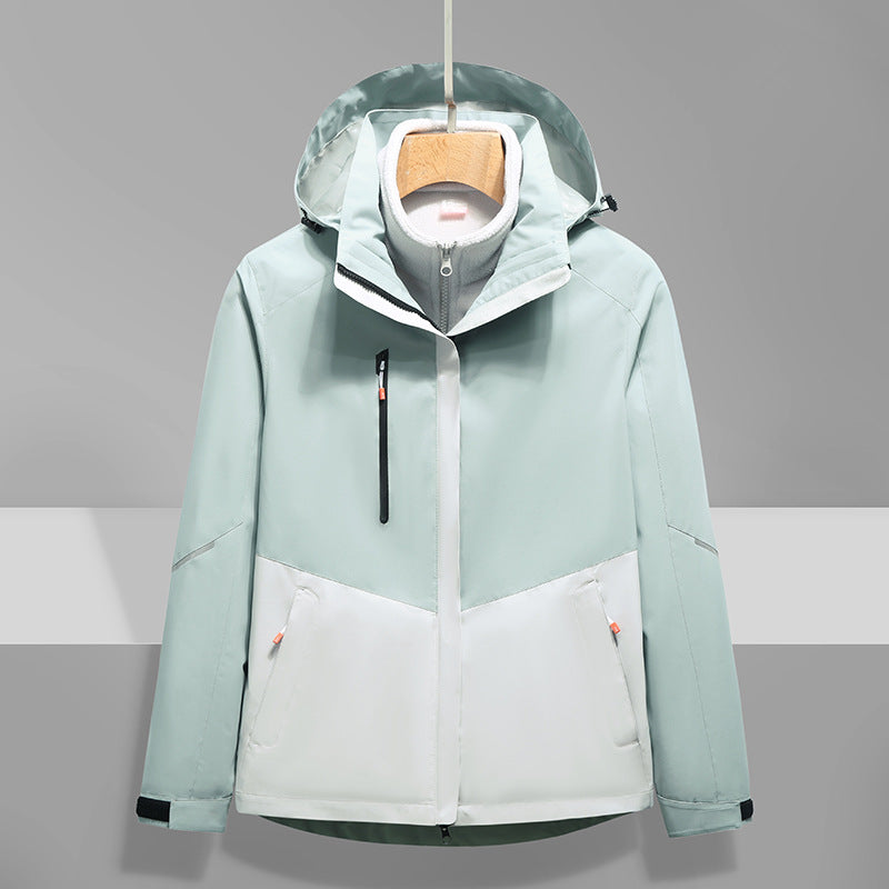 Herren Softshell-Outdoorjacke mit Kapuze, wind- und wasserdicht Drune
