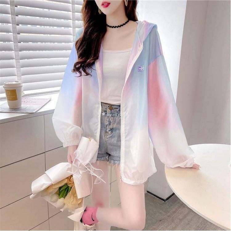 Damen Leichte und lässige Regenjacke mit modernem Farbverlauf Drune