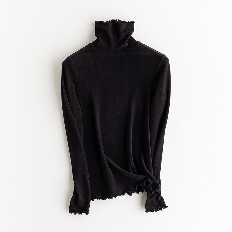 Damen Feines Langarmshirt mit Stehkragen aus Stretch‑Jersey, figurnahe Silhouette Drune