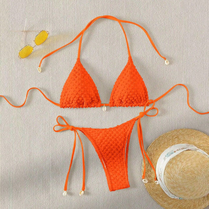 Damen Triangel-Bikinioberteil mit strukturierter Textur Drune
