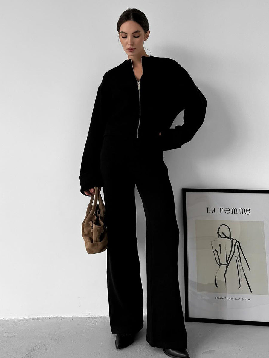 Damen Modisches und bequemes Strick-Ensemble mit weitem Schnitt Drune