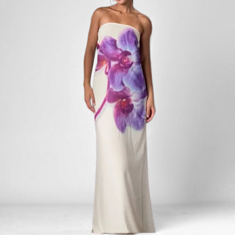 Damen Langärmliges Kleid mit raffiniertem Blumendesign Drune