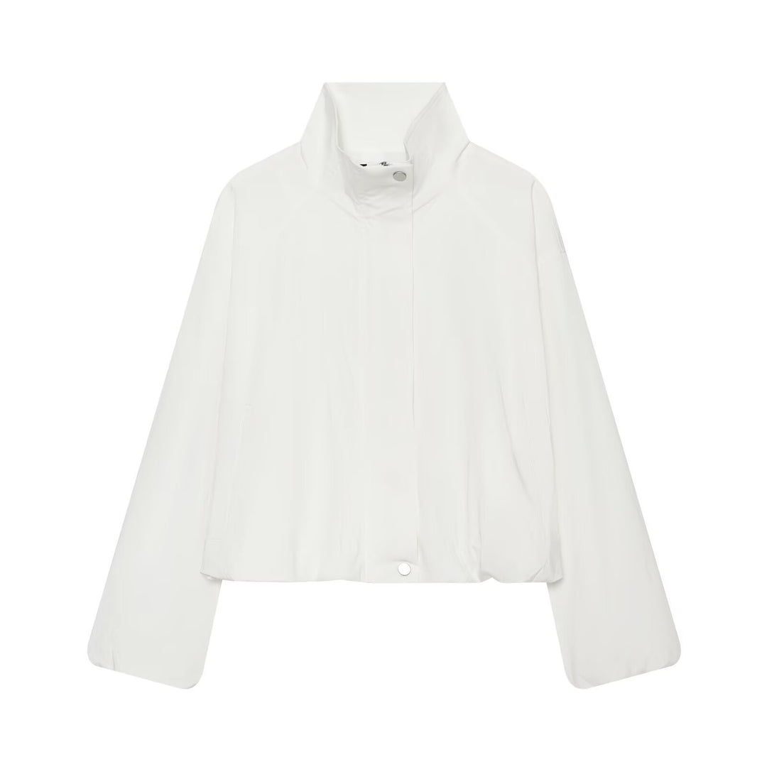 Damen Leichte Kurzjacke mit Stehkragen und Raglanärmeln Drune