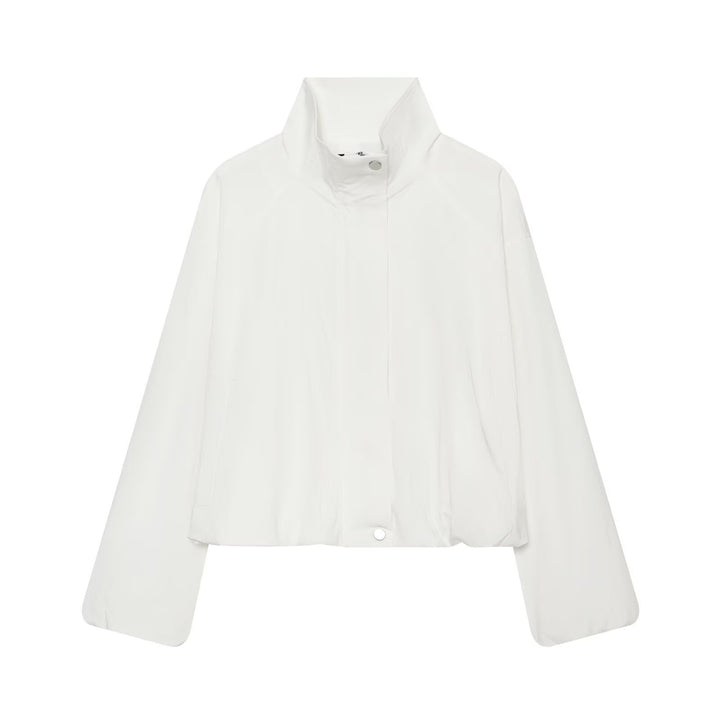 Damen Leichte Kurzjacke mit Stehkragen und Raglanärmeln Drune