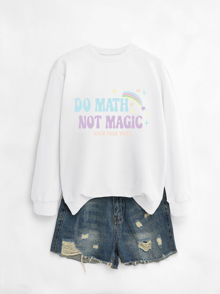 Damen lässiger Sweatshirt mit inspirierendem Mathematikmotiv Drune