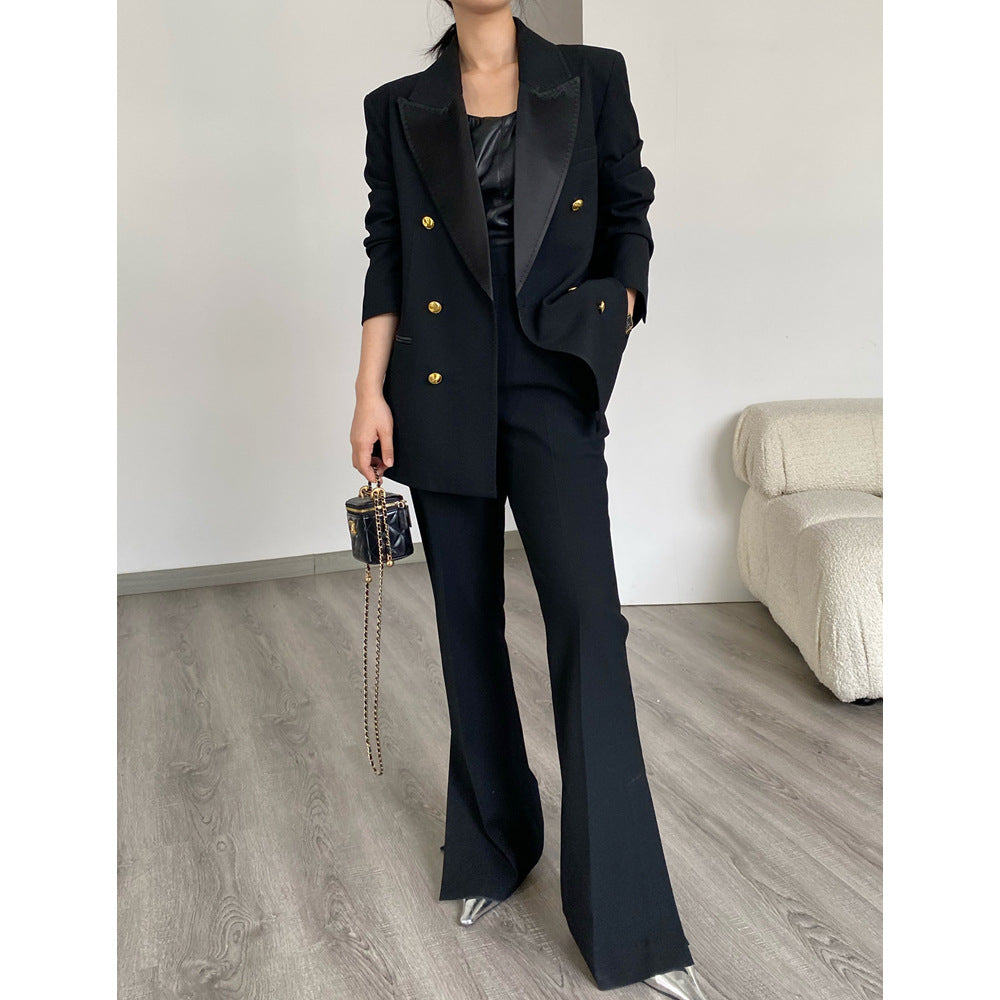 Damen Eleganter Doppeltreiher Blazer Drune