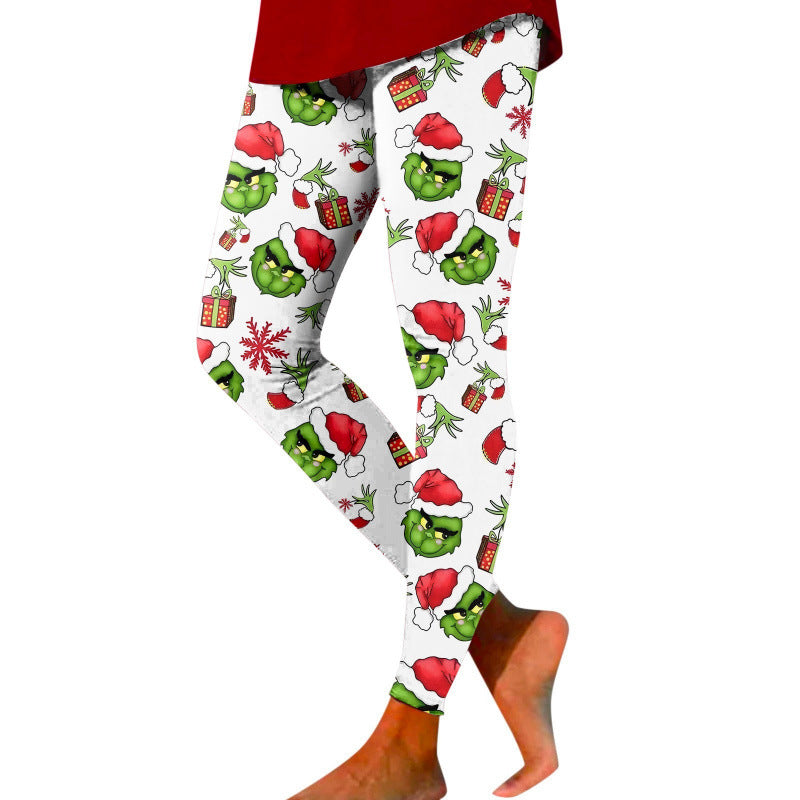 Damen Gemusterte Weihnachtsleggings Drune