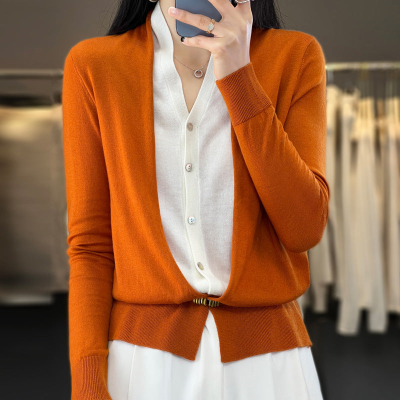 Damen Leichter Offener Feinstrick-Cardigan mit asymmetrischer Zipfelkante und taillierter Silhouette Drune