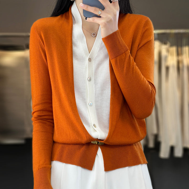 Damen Leichter Offener Feinstrick-Cardigan mit asymmetrischer Zipfelkante und taillierter Silhouette Drune