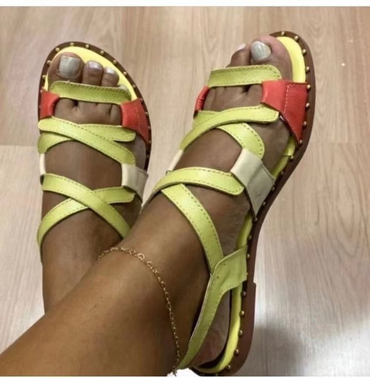 Damen Sandalen mit geflochtenem Riemendesign und bequemem Fußbett Drune