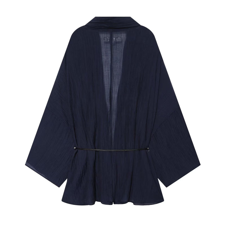 Damen Kimono-Cardigan mit Tunnelzug und Crinkle-Textur Drune