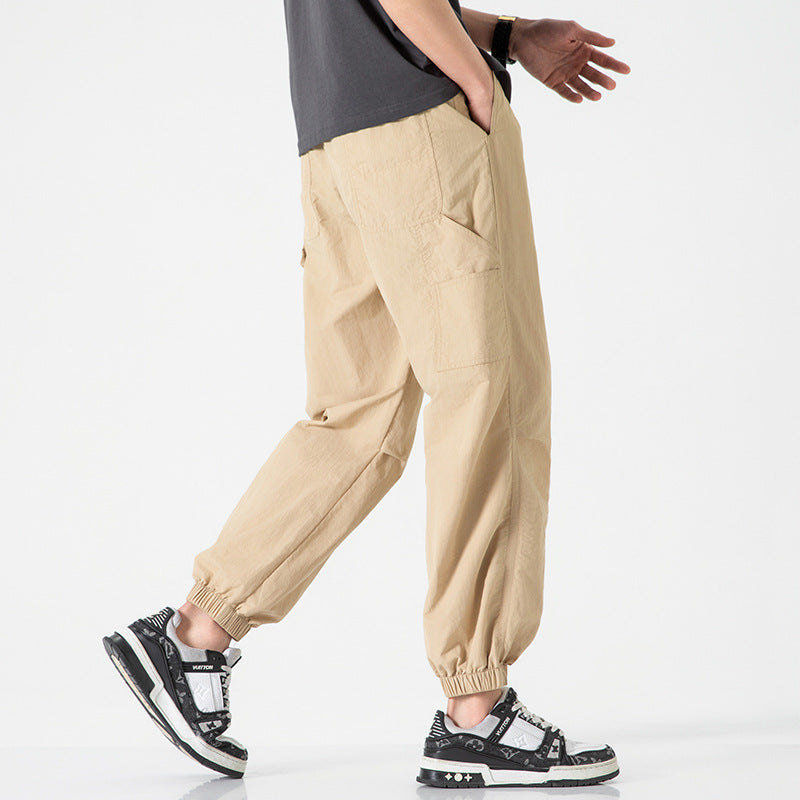 Herren Nylon-Mix Relaxed-Jogger mit elastischem Komfortbund, verdeckten Reißverschlusstaschen und geripptem Knöchelabschluss Drune