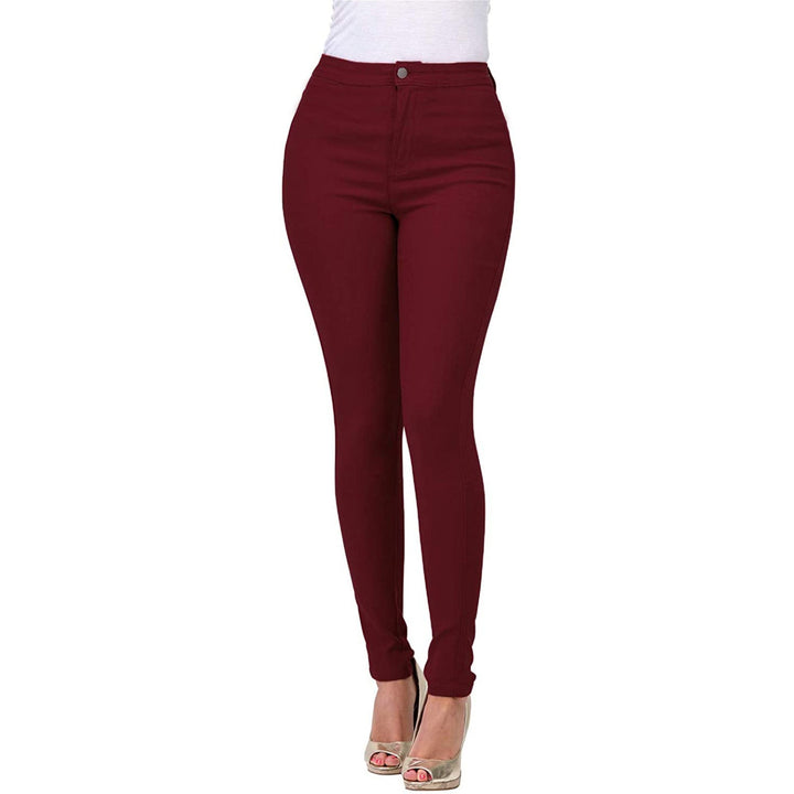 Damen Hochgeschnittene Slim Fit Jeans mit dehnbarem Stoff und unverzichtbarem Komfort Drune